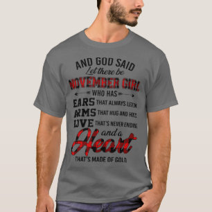 Gud sa att det ska finnas en tjej i november som h t shirt