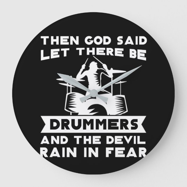 Gud sa att det skulle finnas Drummers Djävulen Ran Stor Klocka (Framsida)