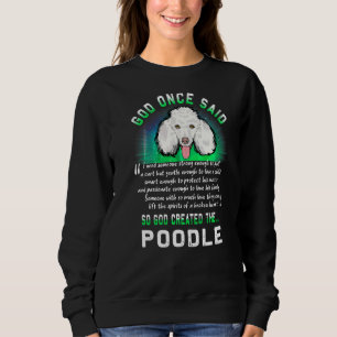 Gud sa att Gud Skapade Pudel marionettens Hund T Shirt