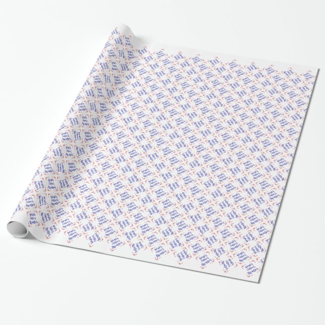 Gud sa det! Fyra röda blommor  Presentpapper (Utrullad)