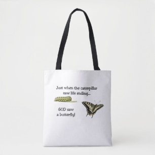 Gud såg en Butterfly Tote Tygkasse