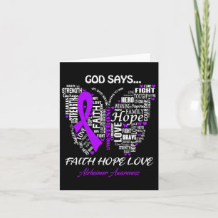 Gud Säg Faith Hope Kärlek Heimerheimer Awareness G Kort