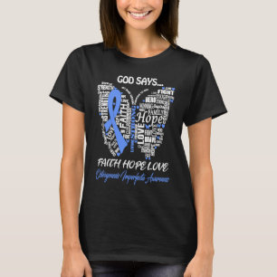 Gud säg Faith Hope Kärlek Osteogenesis Imperfeecta T Shirt