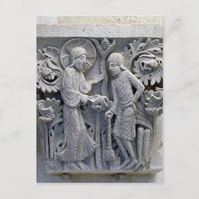 Gud säger åt Adam att jobba på land Vykort (Framsida)