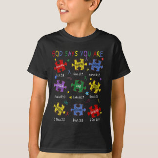 Gud säger att du är en bibel Verses Christian Auti T Shirt