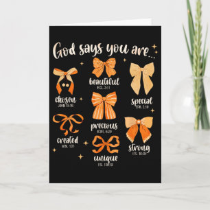 Gud Säger Att Du Är Kristen Bibel Coquette Bow Tha Kort