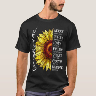 Gud säger att du är solros kristna bibelverser t shirt