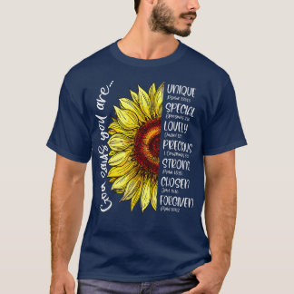 Gud säger att du är solros kristna bibelverser t shirt