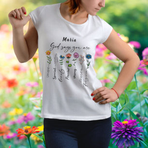 Gud säger att du är tillräckligt kristen t shirt