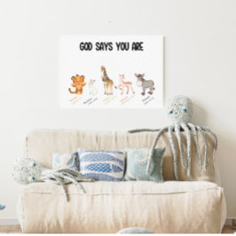 Gud säger att du är Wall Decor Canvastryck