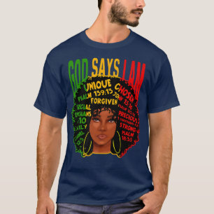 Gud säger att jag är Afro African American Black W T Shirt