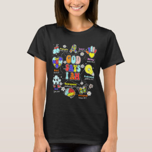 Gud säger att jag är autism, medvetandegörande var t shirt