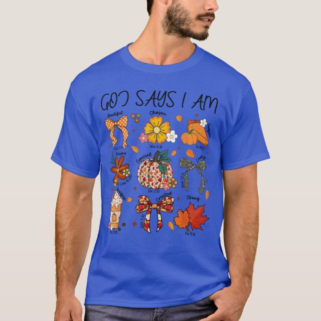 Gud Säger Att Jag Är Höst Känslor Höst Kristna Kvi T Shirt (Framsida)