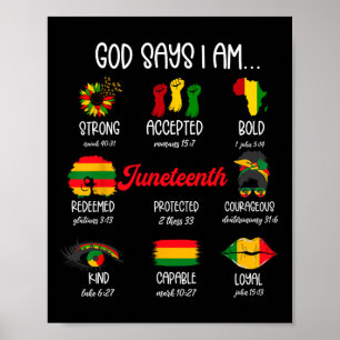 Gud säger att jag är Junetteonde friska Independen Poster