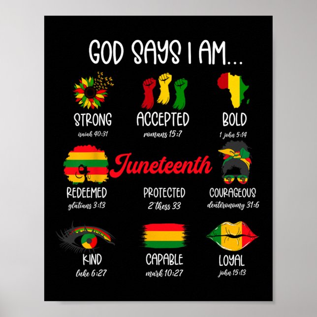 Gud säger att jag är Junetteonde friska Independen Poster (Framsidan)