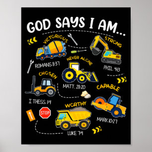 Gud Säger Att Jag Är Kristna Bibelverser Pojkar Co Poster