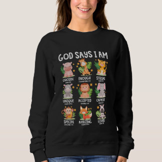 Gud Säger Att Jag Är Kristna Pojkar Flickor Barn S T Shirt