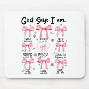 Gud säger att jag är Rosa Coquette Christian Jesus Musmatta