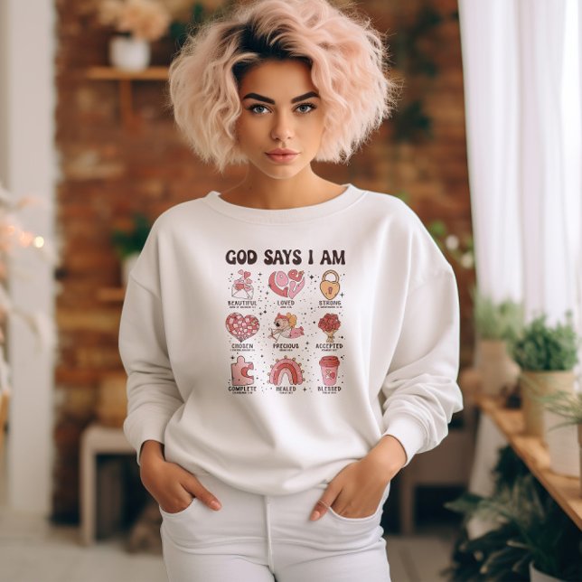 Gud säger att jag är Valentine Bible Verses T-Shir T Shirt (God Says I am Valentine Bible Verses T-Shirt)