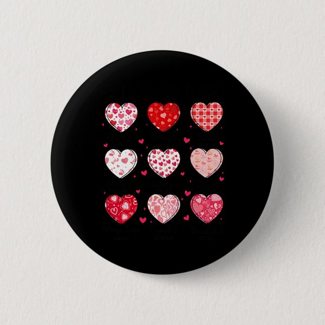 Gud säger att jag är Valentines day Älskare Christ Knapp (Framsida)