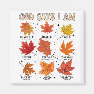 Gud säger att jag faller thanksgiving tack och lov magnet