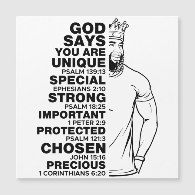 Gud säger att jag heter Black Kung Melanin Man Bru (Framsida)