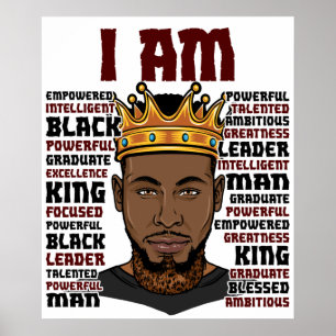 Gud säger att jag heter Black Kung Melanin Man Bru Poster