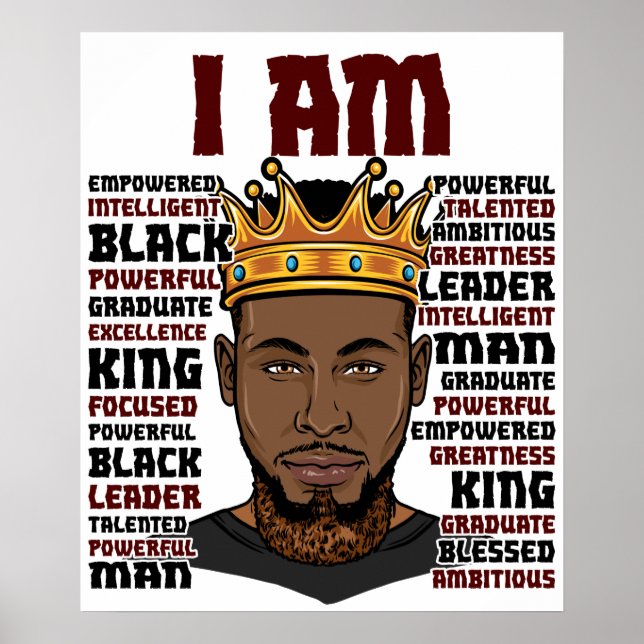 Gud säger att jag heter Black Kung Melanin Man Bru Poster (Framsidan)
