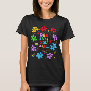 Gud Säger Au Kristna Jesus Bibelvers Religiös T Shirt