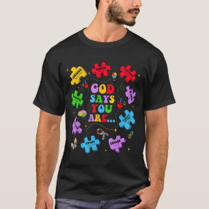 Gud Säger Au Kristna Jesus Bibelvers Religiös T Shirt