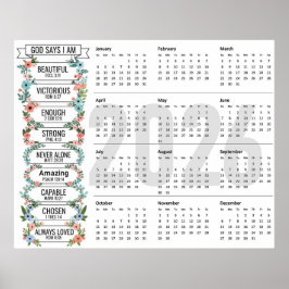 Gud säger jag är, 2026 Helårs kalender Poster