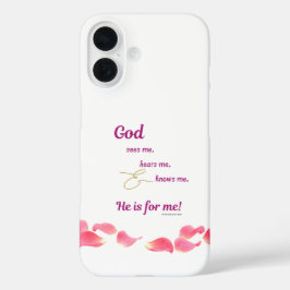Gud Sees-Hears-Knows Me iphone case