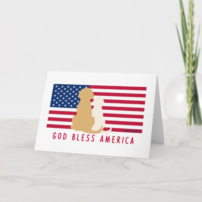 Gud Segna Amerika Tomma Kort (Framsida)