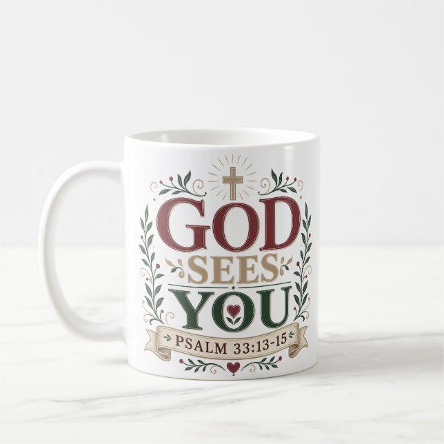Gud Ser Dig Doppresent Kaffemugg (Vänster)