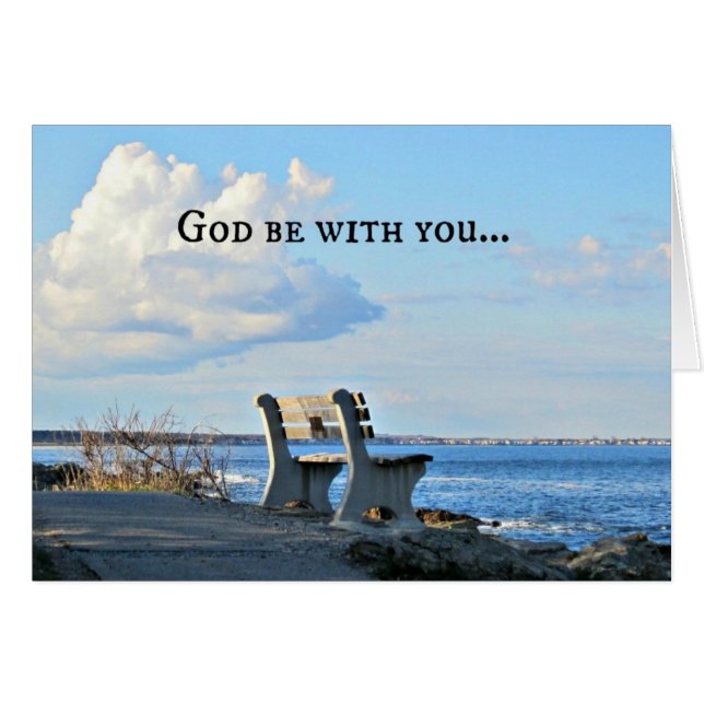 Gud ska vara med dig tills vi träffas igen! hälsningskort (Framsidan Horizontal)