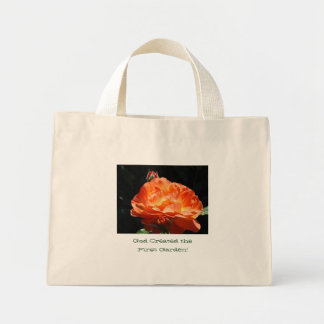 Gud skapade den första trädgården! Totebag Orange Mini Tygkasse