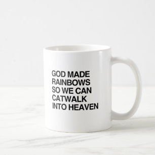 GUD SKAPADE REGNBÅGAR SÅ ATT VI KUNDE GÅ CATWALK.p Kaffemugg