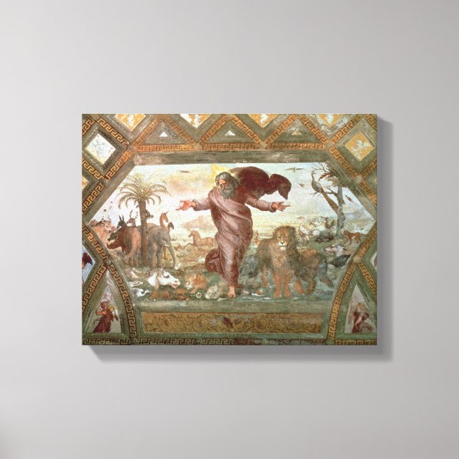 Gud Skapar jorden Canvastryck (Framsida)