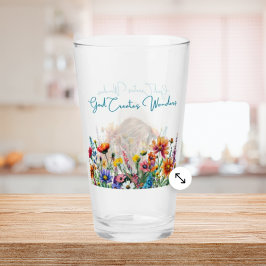 Gud Skapar Wonders - 16 oz Blommigt Faith Glass Glaskopp