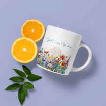 Gud Skapar Wonders Personlig Blommigt Faith Mugg