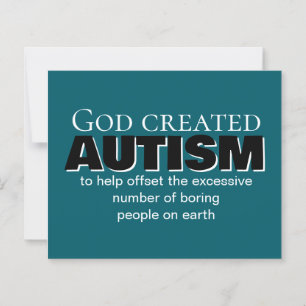 Gud skapat autism av speciella skäl