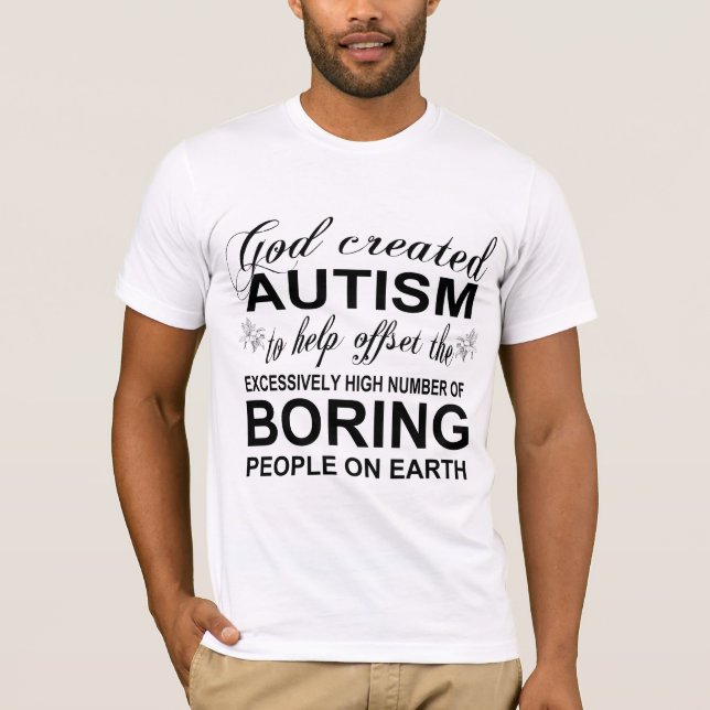 Gud skapat autism för att t shirt (Framsida)