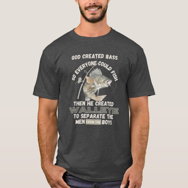 Gud Skapat Bass & Walleye T-Shirt (Framsida)