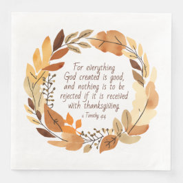 Gud Skapat Bra | Thanksgiving Utandning | Neutralt Pappersservett