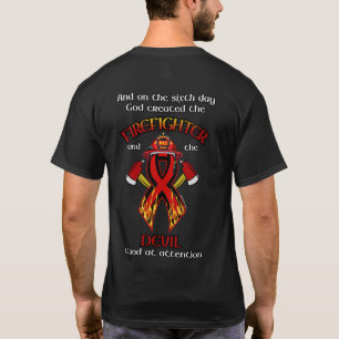 Gud Skapat brandkämparen T Shirt