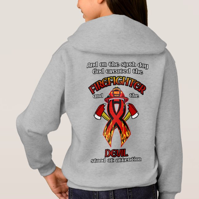 Gud Skapat brandkämparen T Shirt (Baksida)