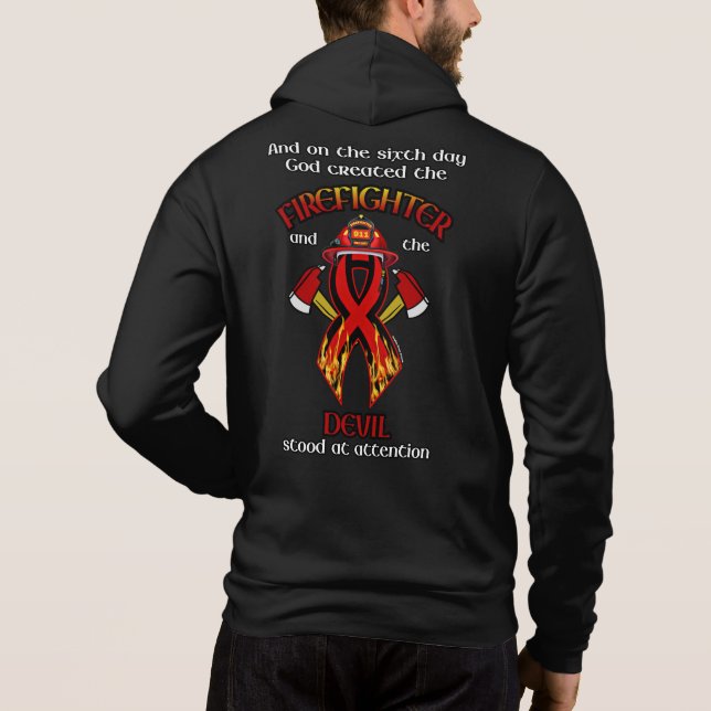 Gud Skapat brandkämparen T Shirt (Baksida)