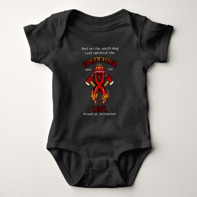 Gud Skapat brandkämparen T Shirt (Framsida)
