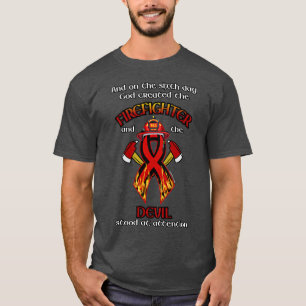 Gud Skapat brandkämparen T Shirt
