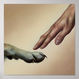 Gud Skapat Hund Porträtt Art Poster